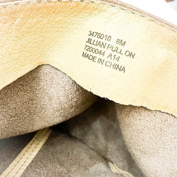 Frye Jillian Pull On Boot Leather Boots Light Brown Round Toe Side Zip Size 8 - Picture 5 of 6